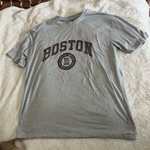 SHEIN Grey Boston Graphic T-Shirt 16Y Oversized Streetwear Vibe